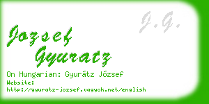 jozsef gyuratz business card